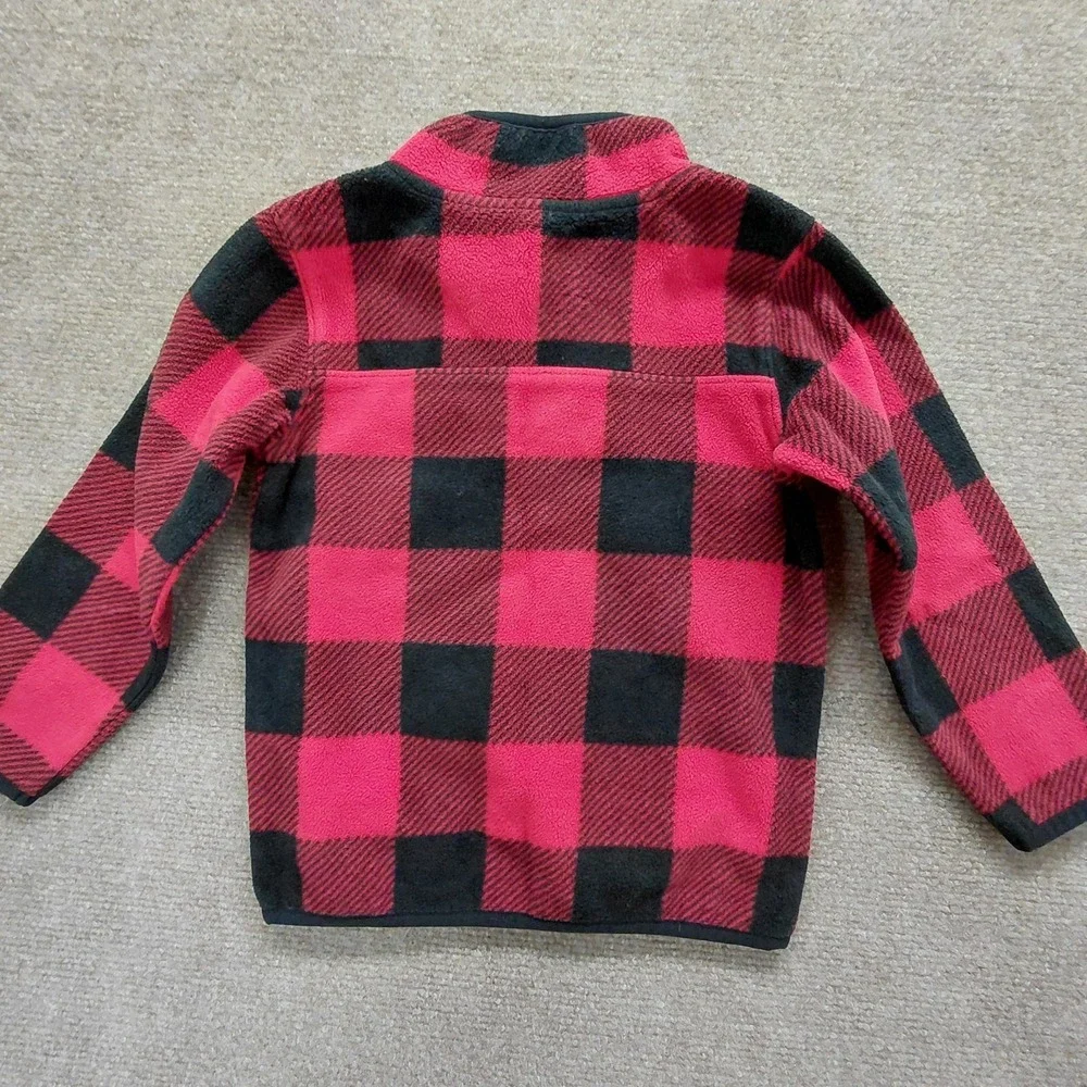 Carters Buffalo Plaid Wonder 3T Red Black Stripe Quarter Fleece Zip‎ Pullover